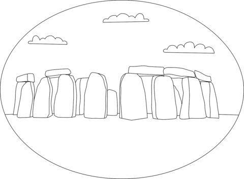 Stonehenge From United Kingdom Coloring Page